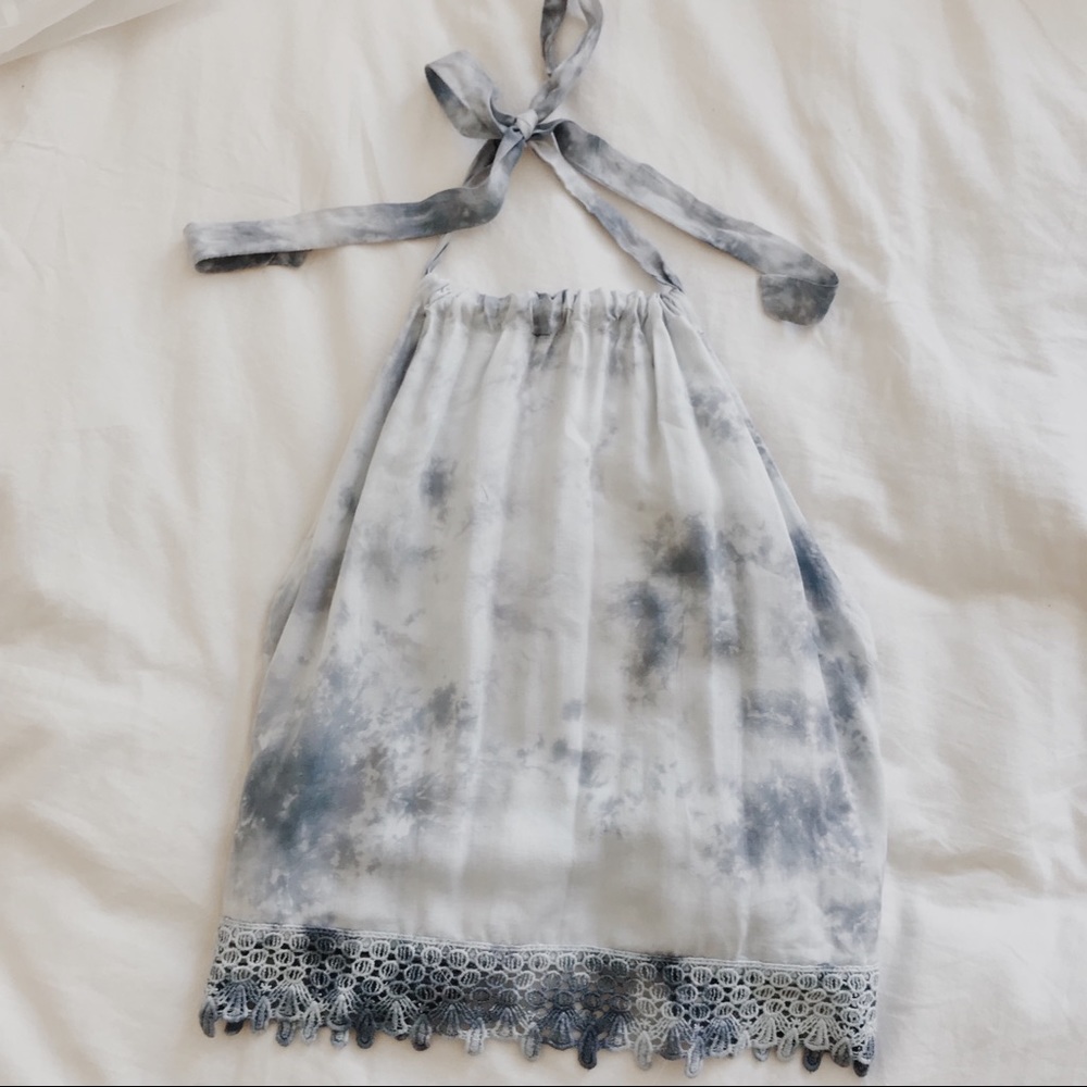 Cute tie halter shirt
